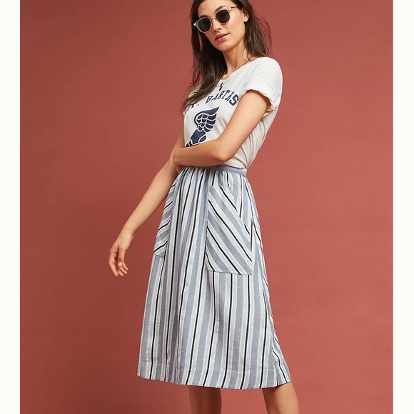 Anthropologie Dresses & Skirts - Anthropologie Luria Striped Midi Skirt